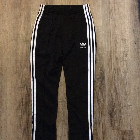 Adidas Black & White 3 Stripe Track Pants - Picture 2 of 5
